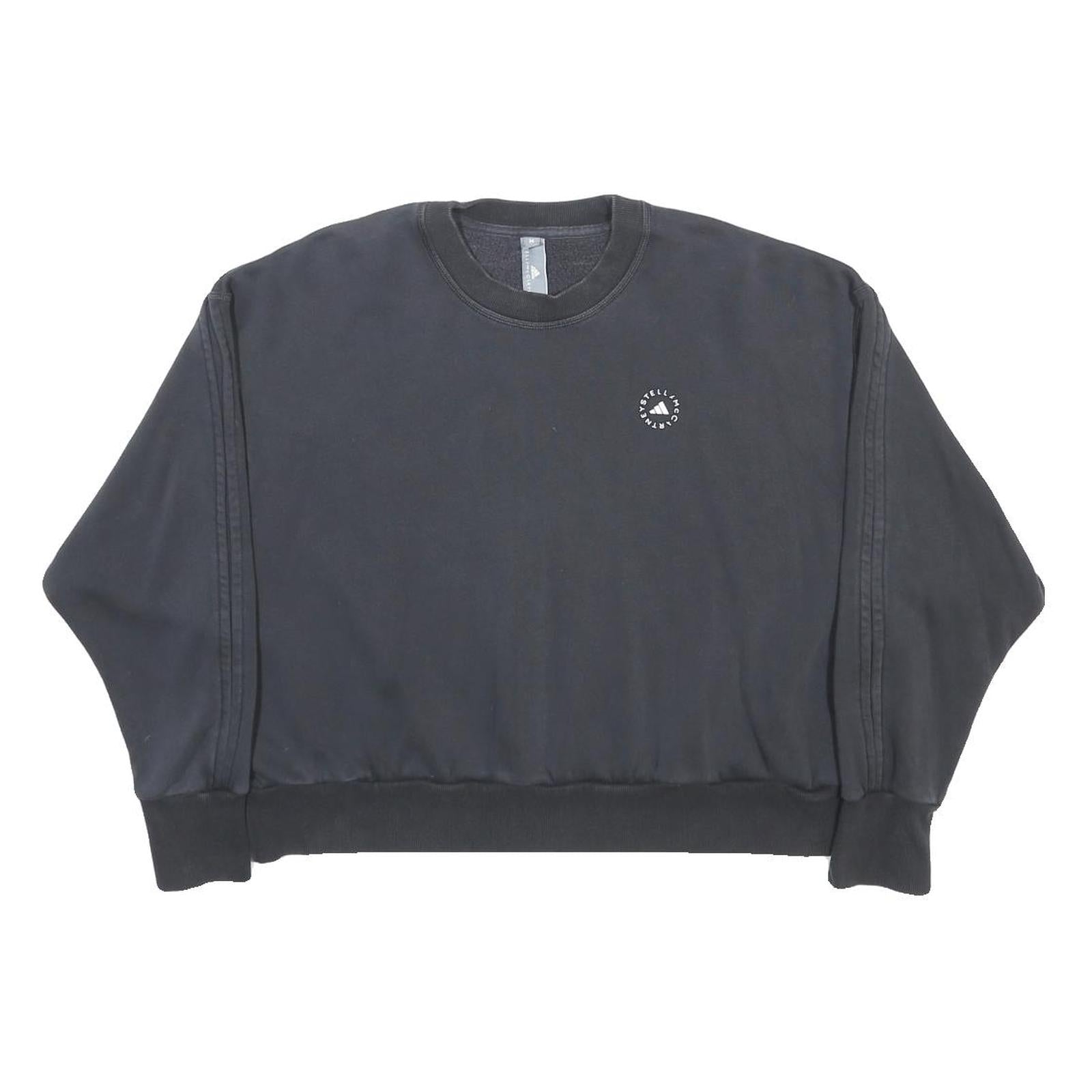 ADIDAS BY STELLA MCCARTNEY Womens Black Cotton Blend Crew Neck M Sweatshirt