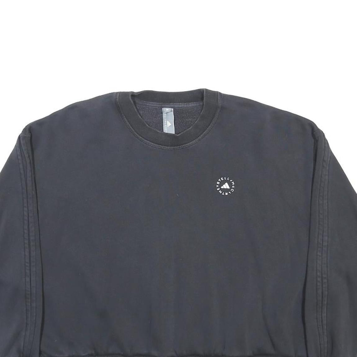 ADIDAS BY STELLA MCCARTNEY Womens Black Cotton Blend Crew Neck M Sweatshirt