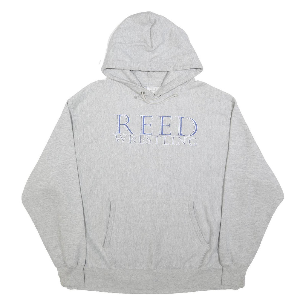 CHAMPION REVERSE WEAVE Mens Grey Reed Wrestling Pullover Hoodie XL Cotton Blend