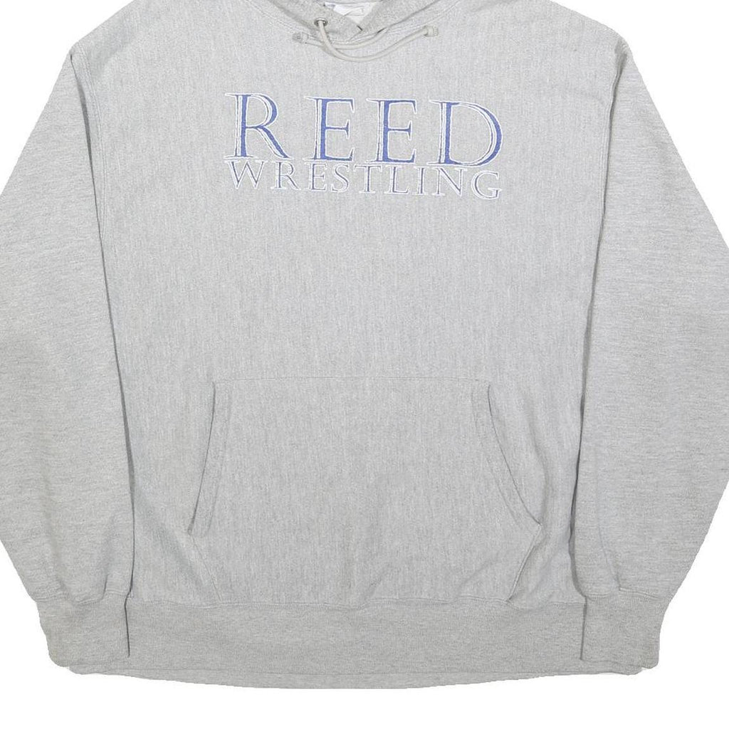 CHAMPION REVERSE WEAVE Mens Grey Reed Wrestling Pullover Hoodie XL Cotton Blend