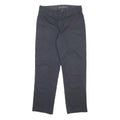 DICKIES Mens Cotton Blend Black Regular Straight Trousers W32 L30 Workwear Zip