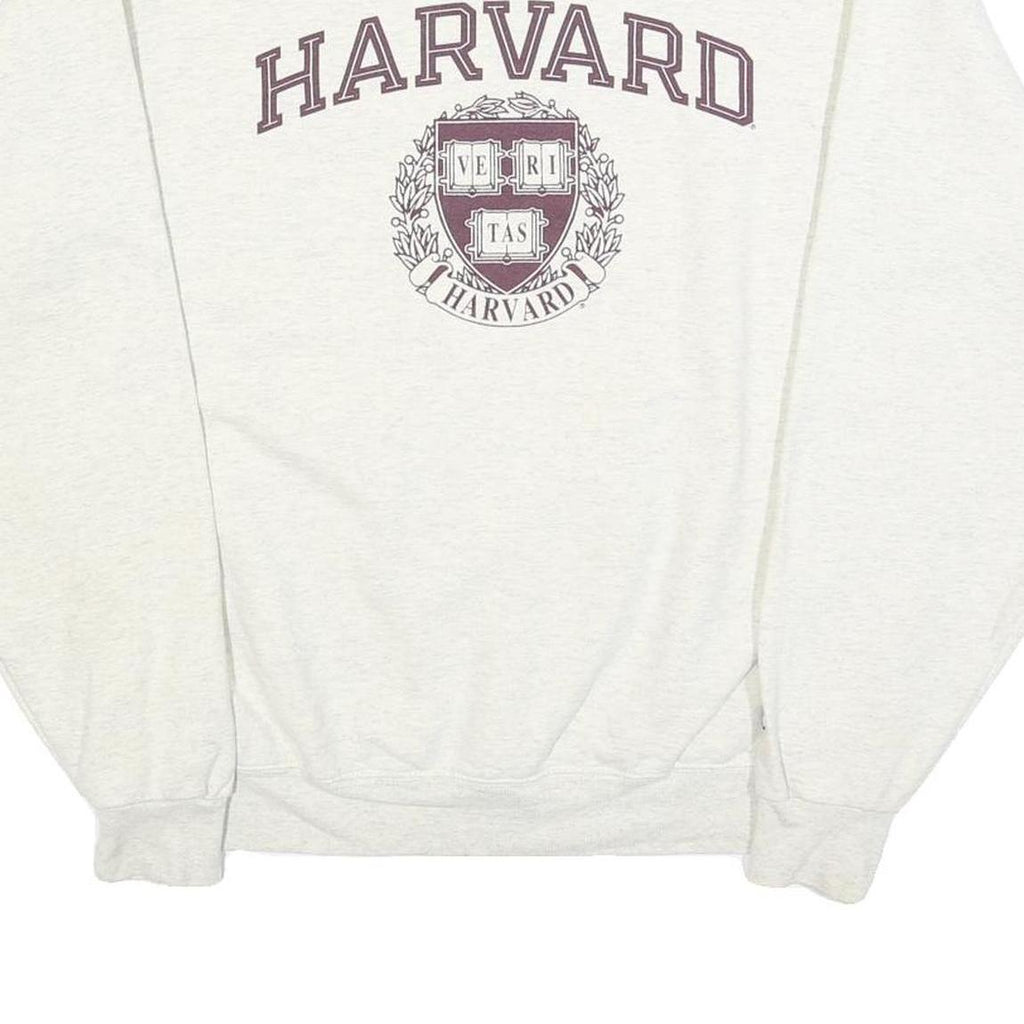 CHAMPION Mens Cream Harvard Crew Neck M College Logo Cotton Sweatshirt