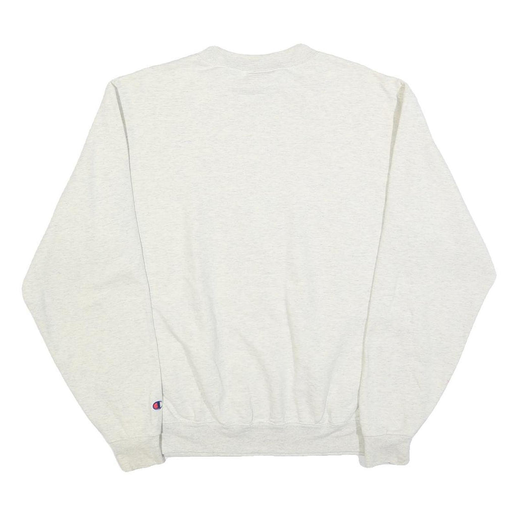 CHAMPION Mens Cream Harvard Crew Neck M College Logo Cotton Sweatshirt