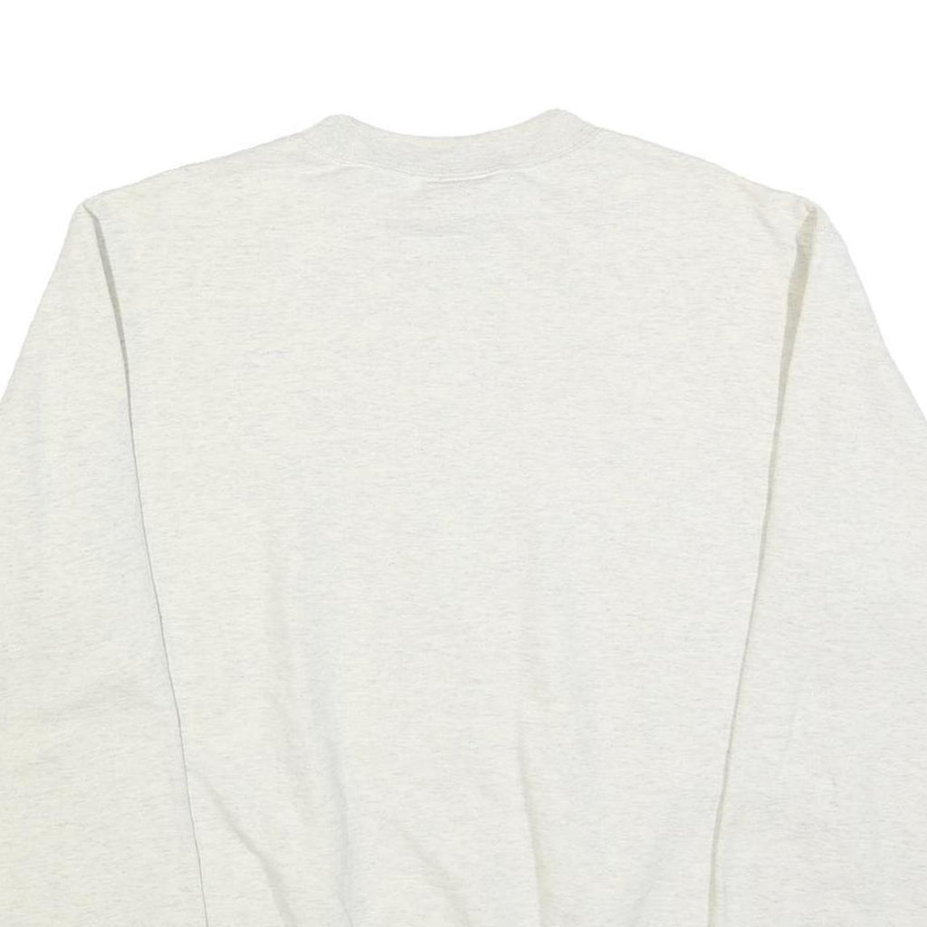 CHAMPION Mens Cream Harvard Crew Neck M College Logo Cotton Sweatshirt