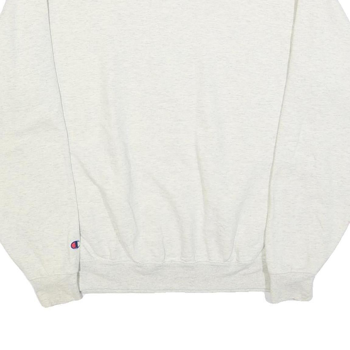 CHAMPION Mens Cream Harvard Crew Neck M College Logo Cotton Sweatshirt