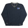 NIKE Mens Blue Pullover V-Neck XL Golf Sports Sweatshirt Embroidered Logo