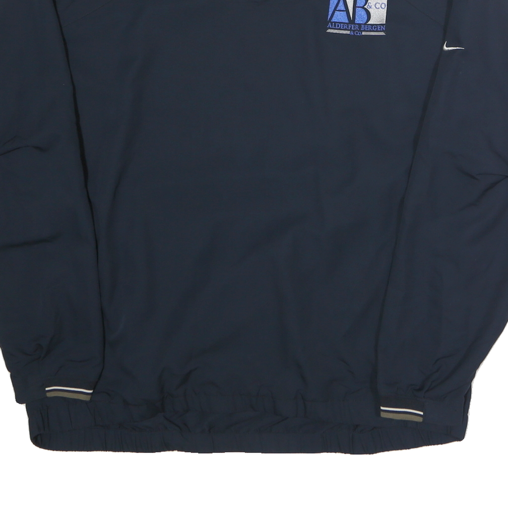 NIKE Mens Blue Pullover V-Neck XL Golf Sports Sweatshirt Embroidered Logo