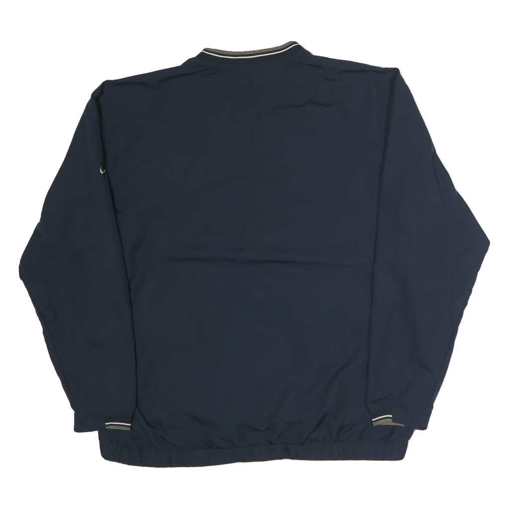 NIKE Mens Blue Pullover V-Neck XL Golf Sports Sweatshirt Embroidered Logo