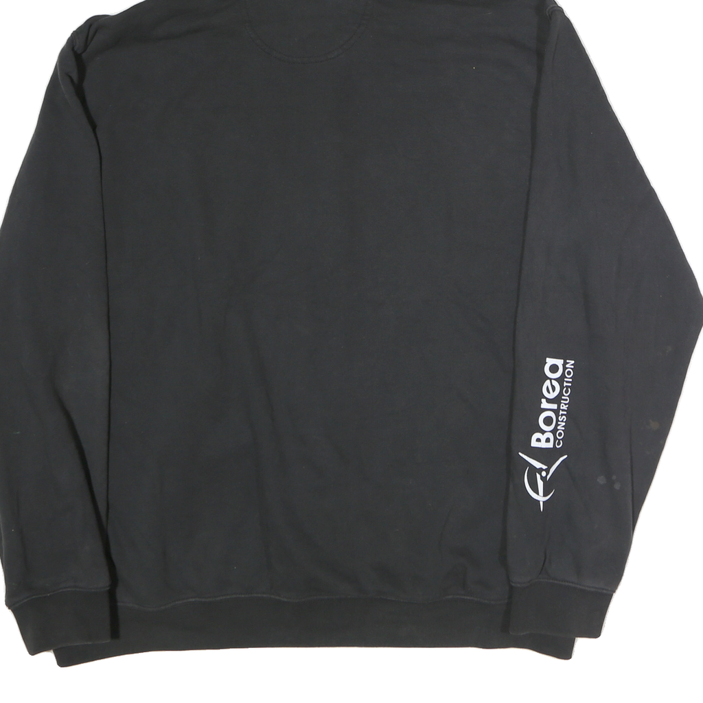 CARHARTT Mens Black Sharp Hills Zip Hoodie XL Boreal Construction Logo Workwear