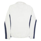 TOMMY HILFIGER Womens Jumper White 1/4 Zip Tight Knit S