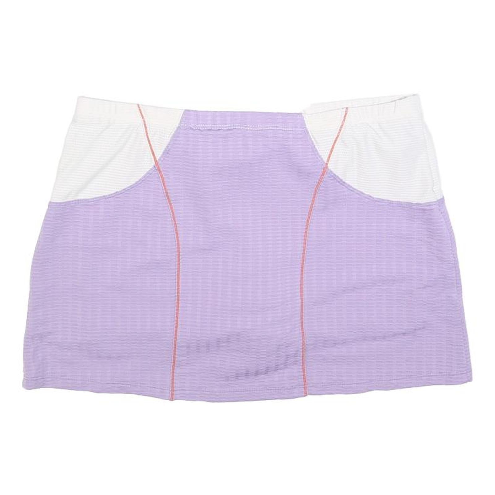 NIKE Womens Lilac White Plain Mini Polyester Blend Skort Size S Sports