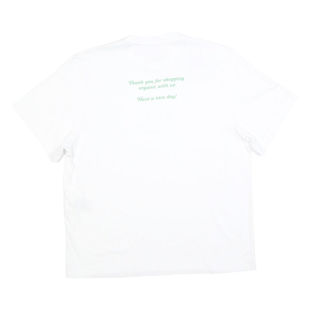 STELLA MCCARTNEY Womens White Organic Cotton Blend T-Shirt XS Short Sleeve Crew