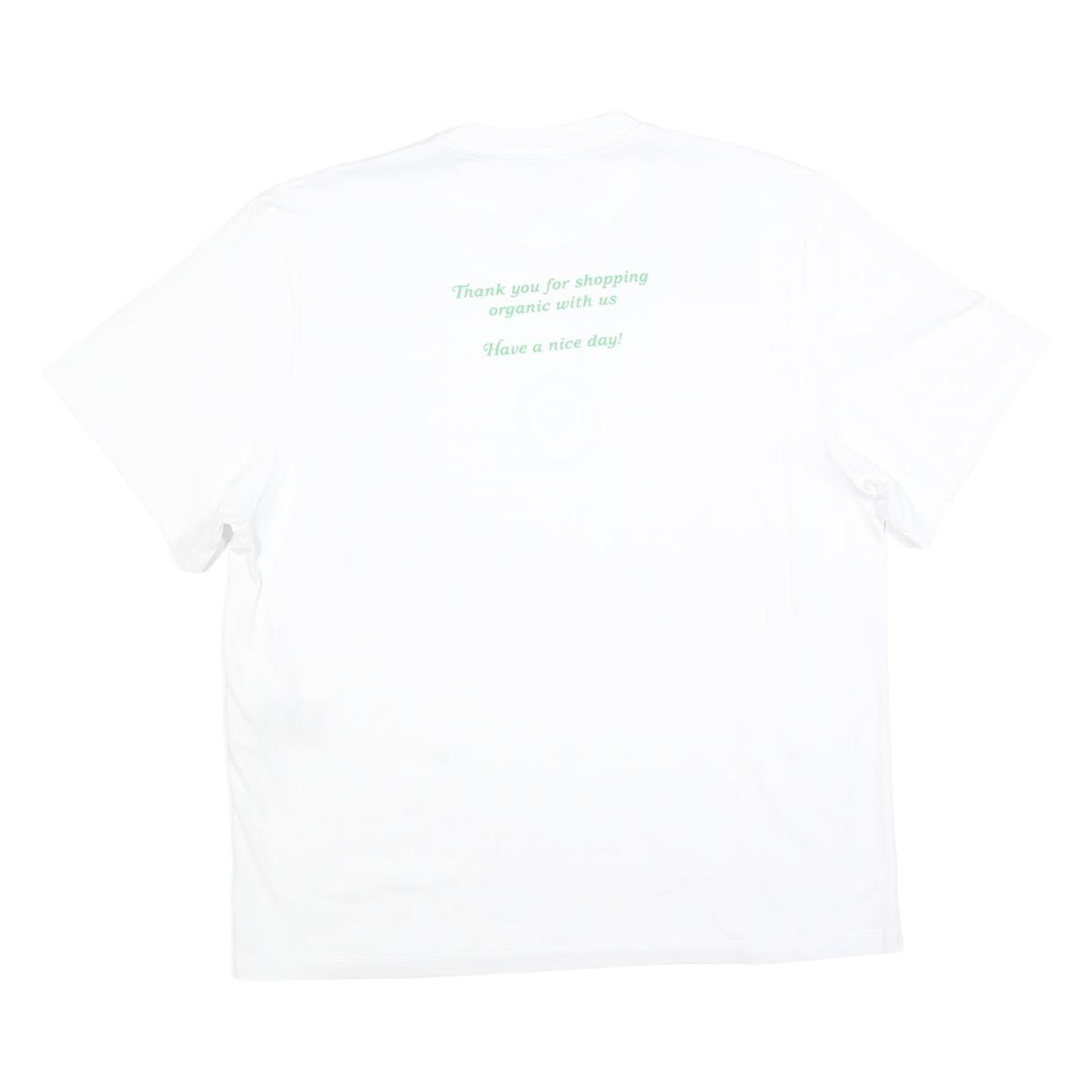 STELLA MCCARTNEY Womens White Organic Cotton Blend T-Shirt XS Short Sleeve Crew