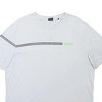 BOSS Mens White T-Shirt XL Short Sleeve Crew Neck Graphic Print