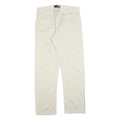 GRIGIO PERLA Mens Cotton Blend Beige Regular Straight Trousers W32 L30 Casual