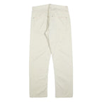 GRIGIO PERLA Mens Cotton Blend Beige Regular Straight Trousers W32 L30 Casual