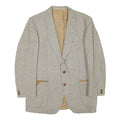 MCGREGOR Mens Beige Wool Blend Jacket M Woven Classic Button Closure