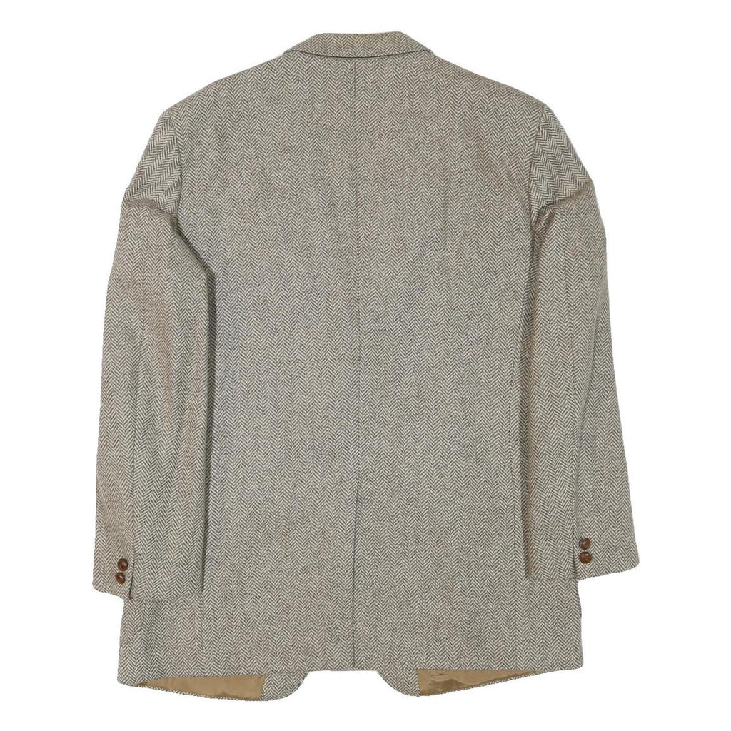MCGREGOR Mens Beige Wool Blend Jacket M Woven Classic Button Closure