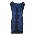 FRENCH CONNECTION Womens Bodycon Dress Blue Viscose Floral Knee Length UK 8