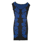 FRENCH CONNECTION Womens Bodycon Dress Blue Viscose Floral Knee Length UK 8