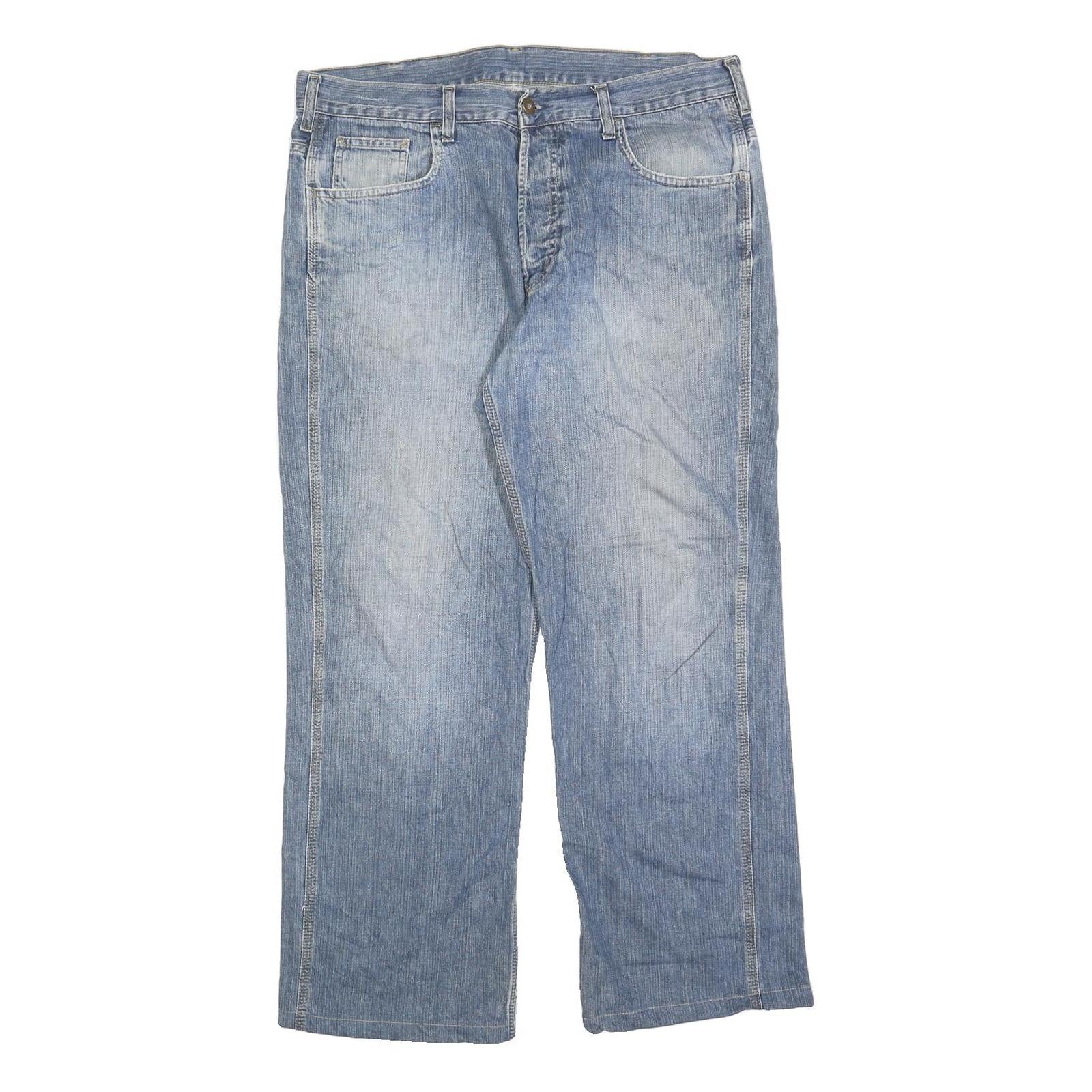 CARHARTT Mens Regular Blue Jeans Cotton Blend W36 L27 Classic Zip Casual Fit