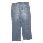 CARHARTT Mens Regular Blue Jeans Cotton Blend W36 L27 Classic Zip Casual Fit