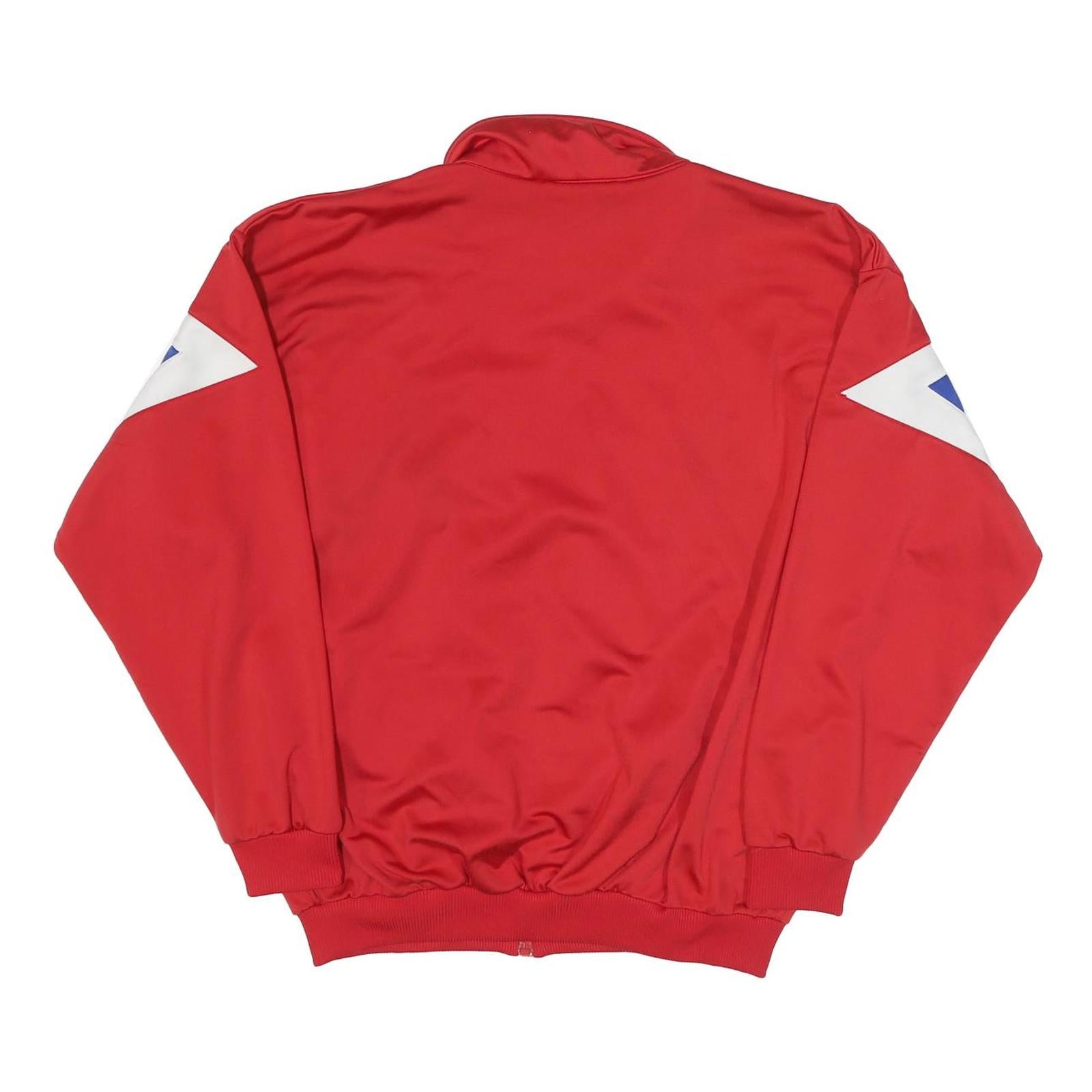 ERIMA Mens Red White & Blue Zigzag Polyester Blend Athletic Zip Jacket M