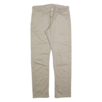 LEVI'S Mens Cotton Beige Regular Straight Trousers W32 L32 Classic Zip Casual