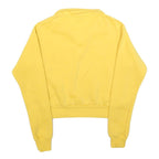 DICKIES Womens Yellow 1/4 Zip S Sweatshirt Cotton Blend Casual Half Zip