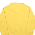 DICKIES Womens Yellow 1/4 Zip S Sweatshirt Cotton Blend Casual Half Zip