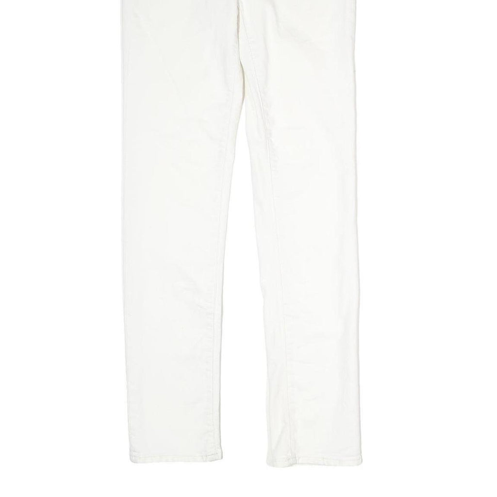 CALVIN KLEIN JEANS Womens White Slim Skinny Denim W30 L32 Zip Cotton Blend