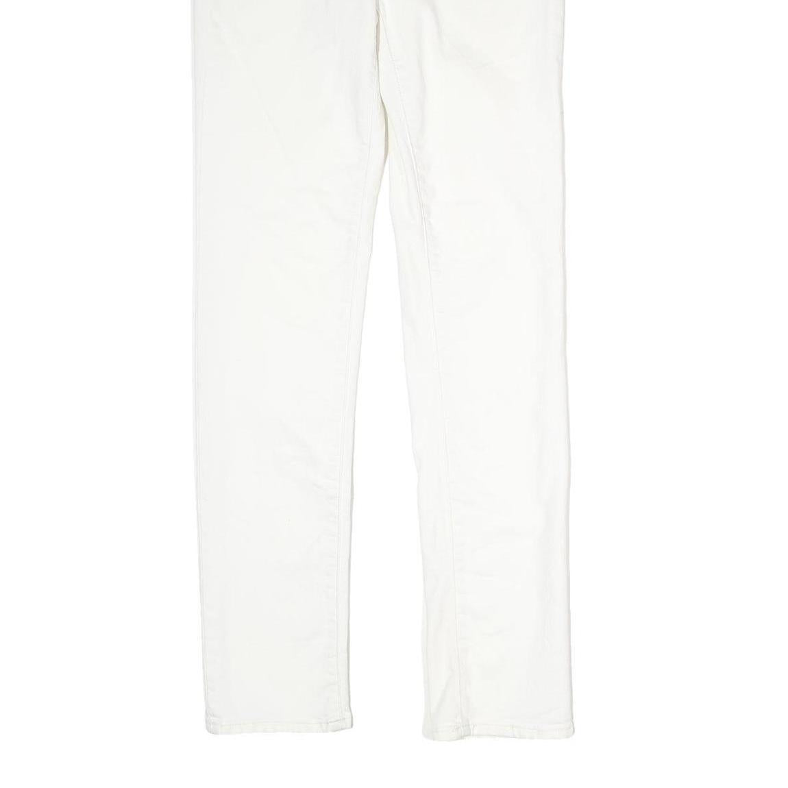 CALVIN KLEIN JEANS Womens White Slim Skinny Denim W30 L32 Zip Cotton Blend