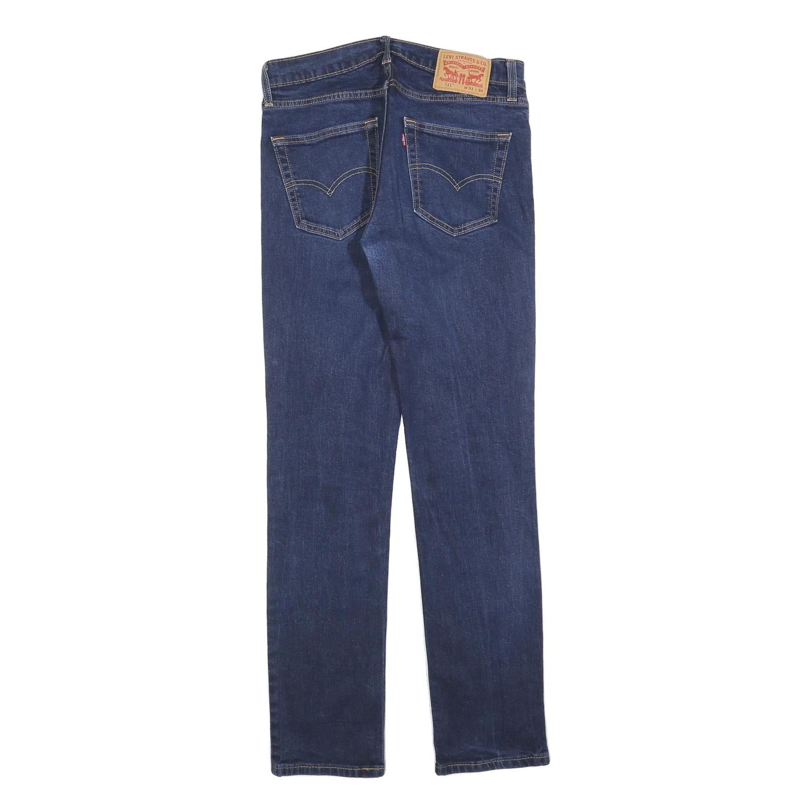 LEVI'S 511 Slim Mens Jeans Blue Slim Skinny Denim Medium W31 L31 Zip Fly Cotton