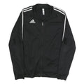 ADIDAS Mens Black White Track Jacket M Polyester Blend Zip Athletic Sportswear