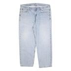 LEVI'S Mens Regular Fit Blue Denim Straight Light Wash W38 L29 Cotton Blend Zip