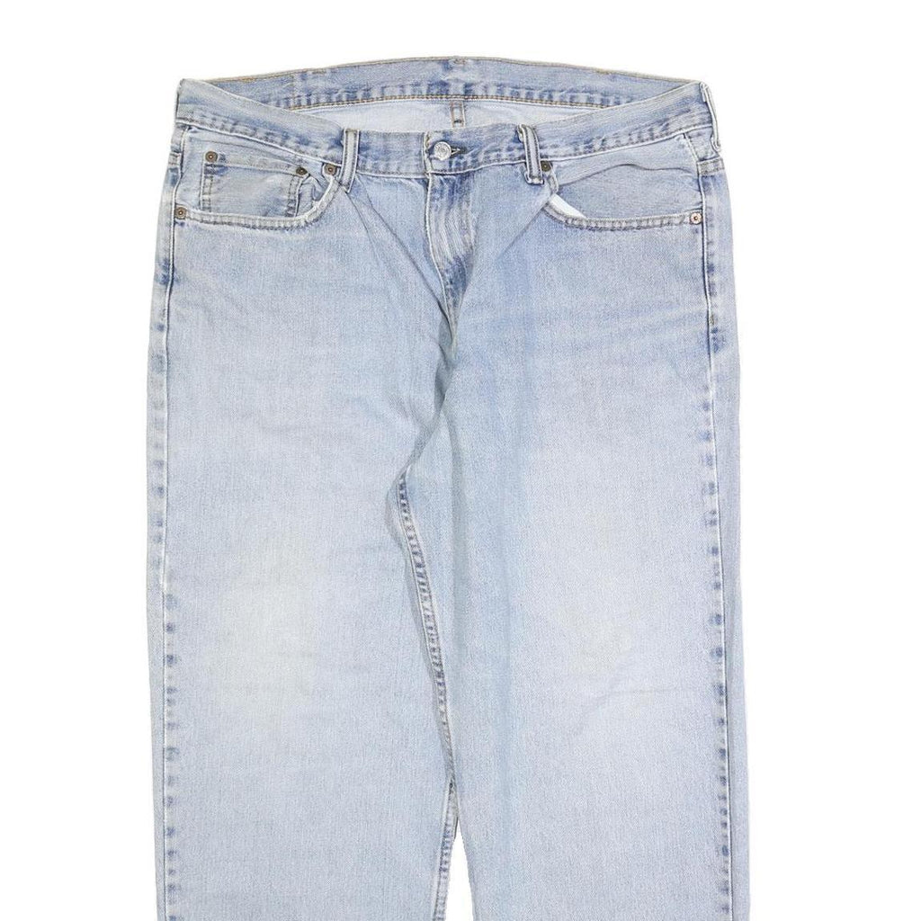 LEVI'S Mens Regular Fit Blue Denim Straight Light Wash W38 L29 Cotton Blend Zip