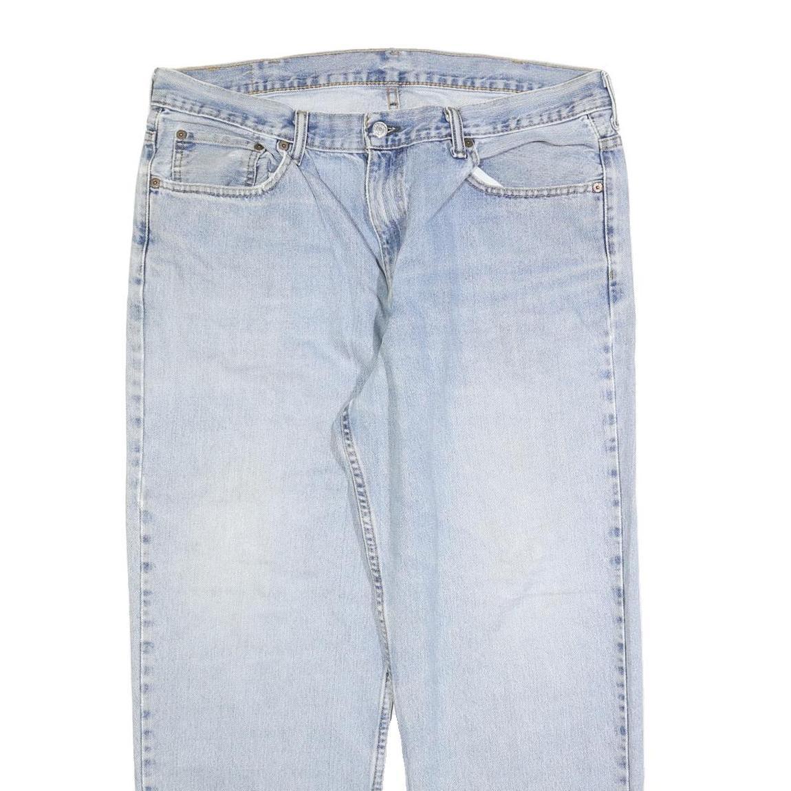 LEVI'S Mens Regular Fit Blue Denim Straight Light Wash W38 L29 Cotton Blend Zip