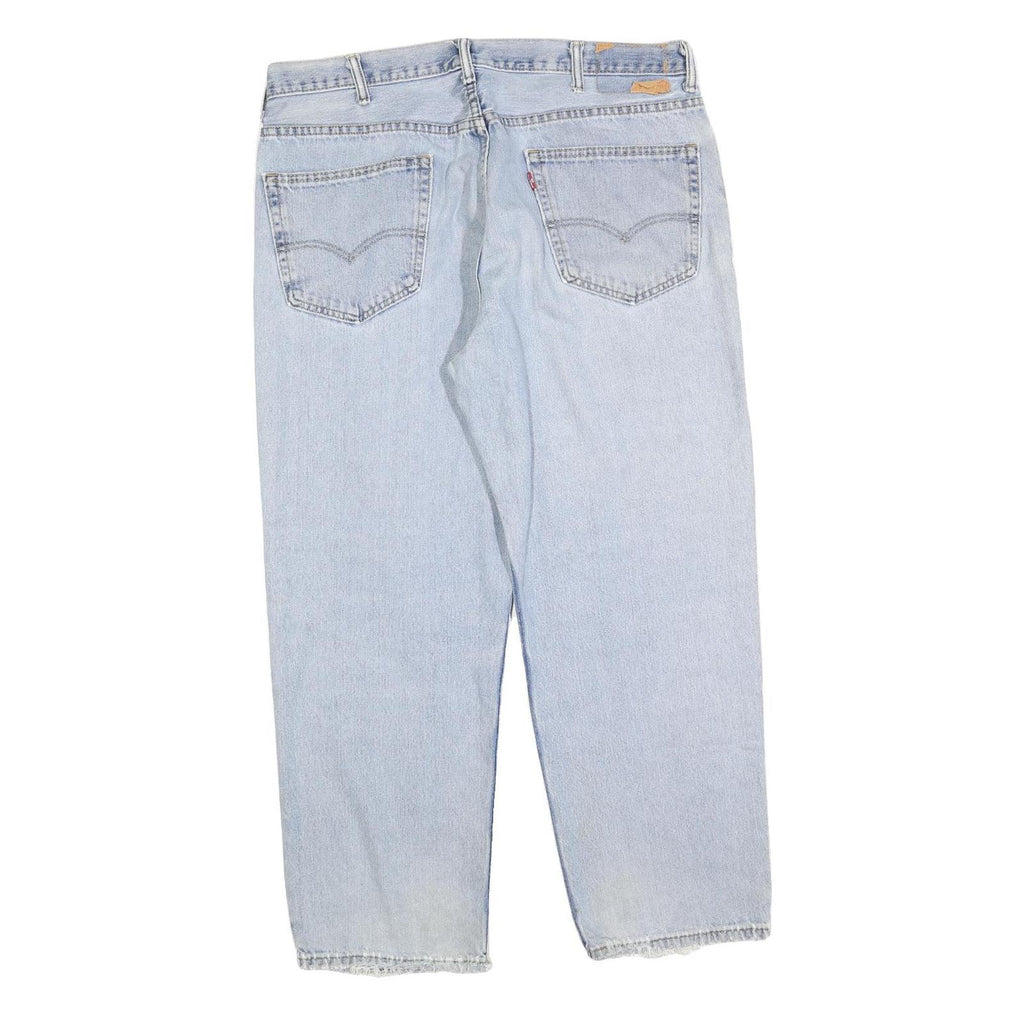 LEVI'S Mens Regular Fit Blue Denim Straight Light Wash W38 L29 Cotton Blend Zip