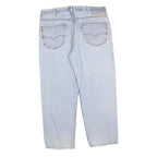 LEVI'S Mens Regular Fit Blue Denim Straight Light Wash W38 L29 Cotton Blend Zip