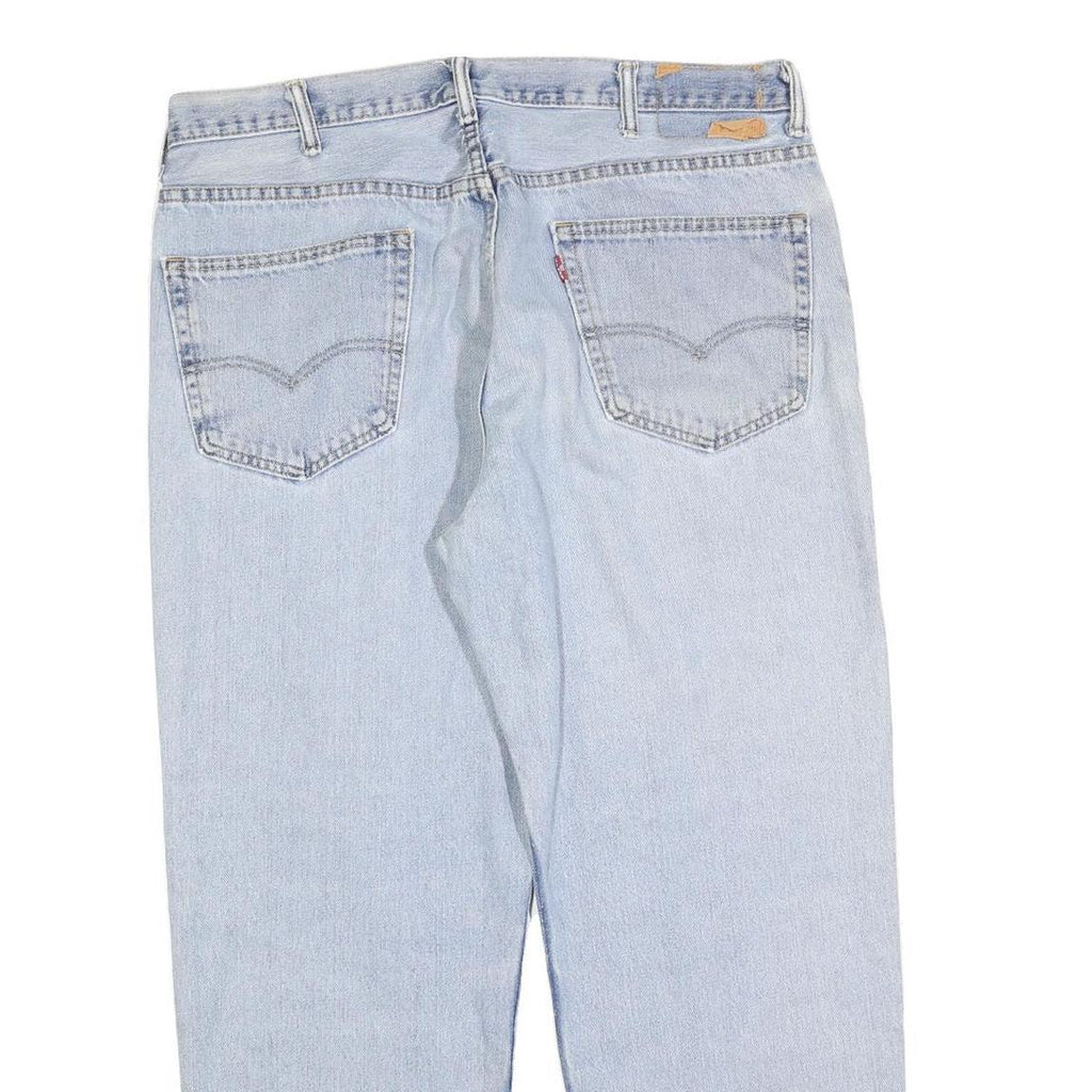 LEVI'S Mens Regular Fit Blue Denim Straight Light Wash W38 L29 Cotton Blend Zip