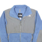 THE NORTH FACE Womens Blue & Grey Fleece Jacket XS Polyester Zip Outdoor Casual