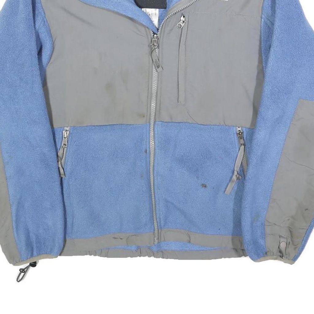 THE NORTH FACE Womens Blue & Grey Fleece Jacket XS Polyester Zip Outdoor Casual