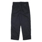 CHAPS Mens Cotton Blend Black Relaxed Straight Trousers W34 L29 Classic Zip