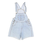 TJY Womens Blue Cotton Blend Denim Dungarees Short Fit S W28 L5 Casual Summer