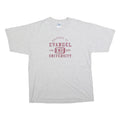 GILDAN Mens Grey Evangel University Graphic T-Shirt XL Short Sleeve Crew Neck