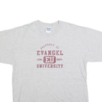 GILDAN Mens Grey Evangel University Graphic T-Shirt XL Short Sleeve Crew Neck