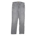 CARHARTT Mens Cotton Blend Grey Regular Straight Fit Trousers W32 L31 Workwear