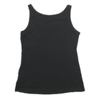 ADIDAS Womens Black Vest UK 10 Sleeveless Crew Neck Cotton Sports Casual