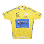Yellow & Blue Mens Tour De France 2012 Cycling T-Shirt XL Short Sleeve High Neck