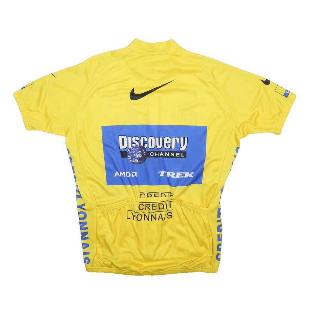 Yellow & Blue Mens Tour De France 2012 Cycling T-Shirt XL Short Sleeve High Neck